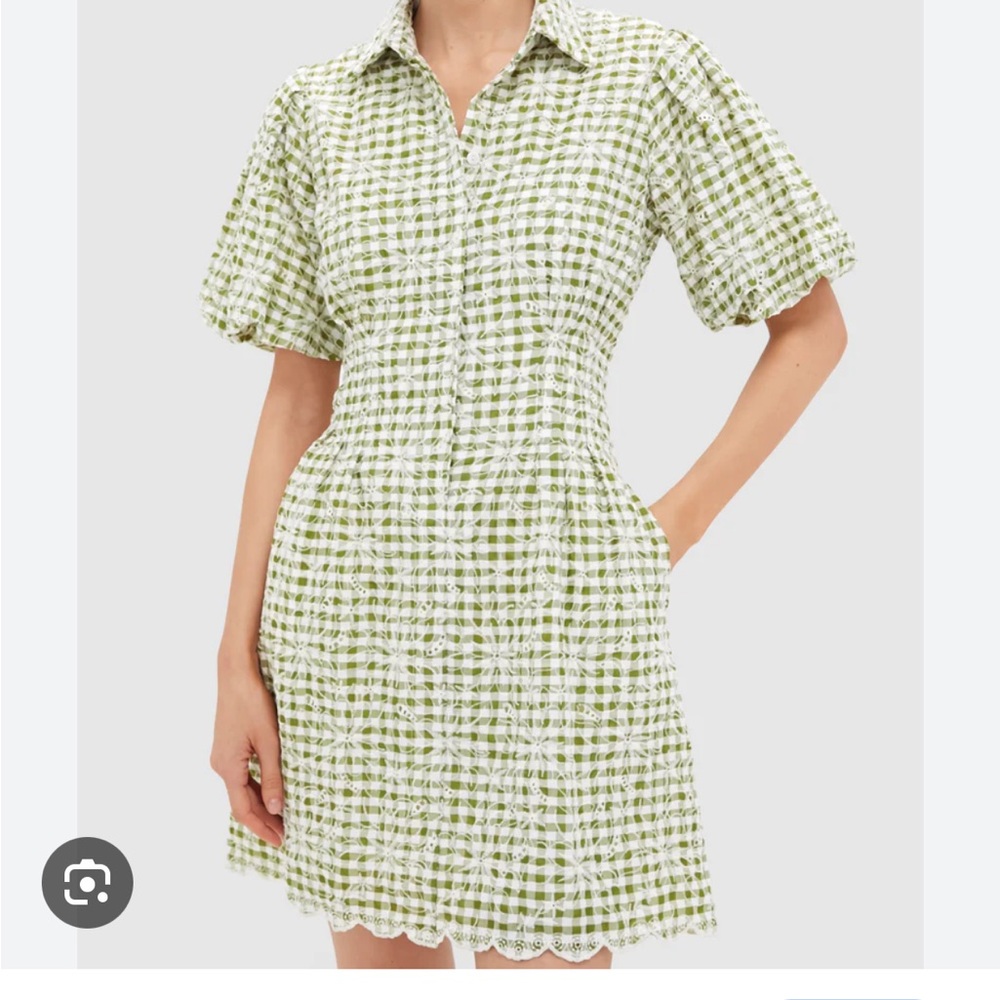 Tuckernuck Green Gingham Mini Dress